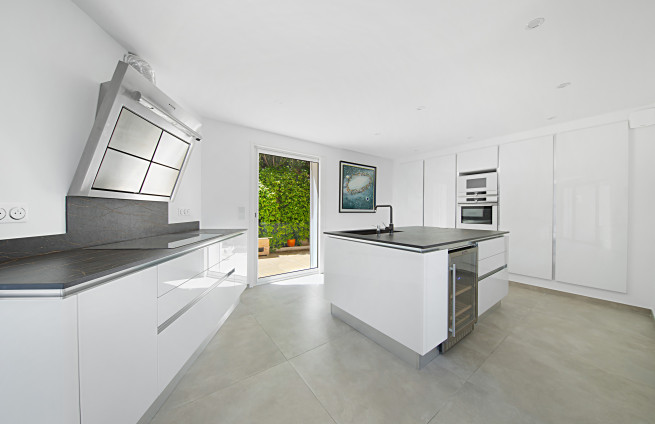 Amerikaanse keuken met kookeiland, volledig uitgerust, luxe, Villa Grimaud