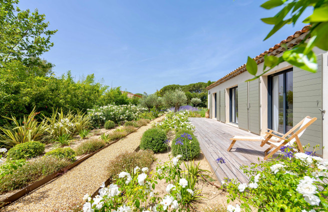 Provence garden flower summer landscape garden Grimaud