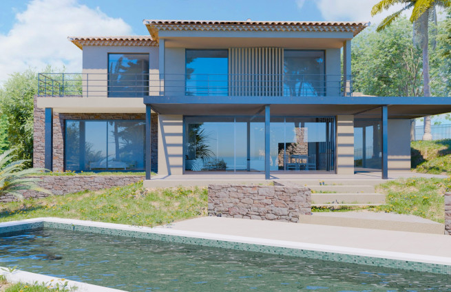 luxury villa with pool and sea view in Sainte-Maxime
