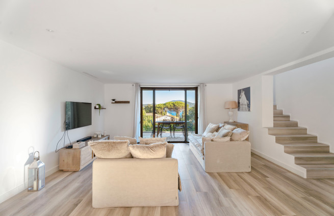 Bright Living Room with Sea View