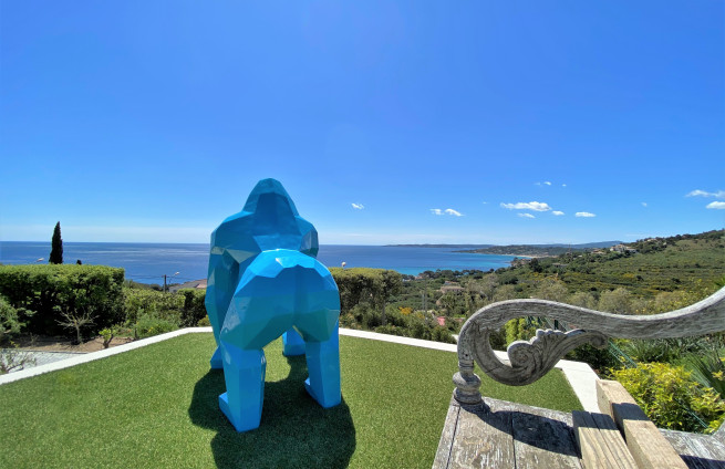 Panoramic sea view, art terrace, villa Sainte-Maxime