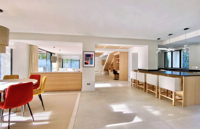 Villa Saint-Tropez - open woonkamer/terras