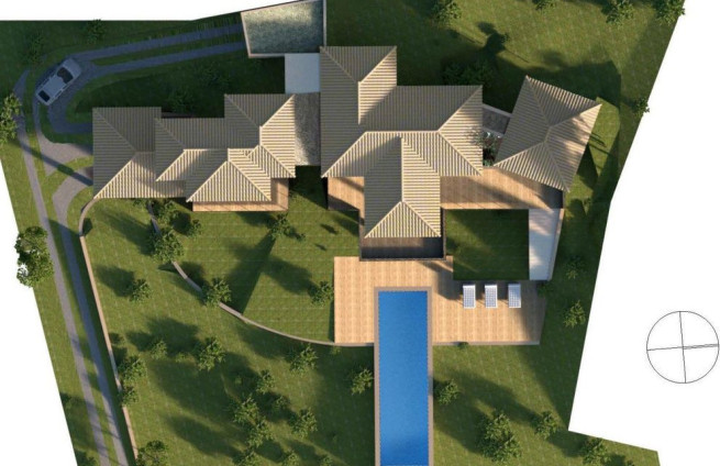 Bouwvergunning voor een moderne villa van 350 m² in Beauvallon.